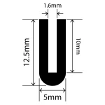 RCSRU5X12.5V - Silicone Round U Channel - 5mm x 12.5mm