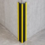 Rubber Corner Guard - 100mm x 100mm x 1m - Installed on wall corner