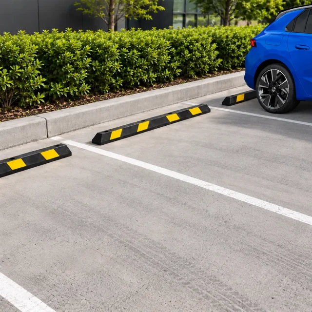 RC10-WS-150X100 - Rubber Wheel Stop - 100mm x 150mm x 1.82m - Installed in car park